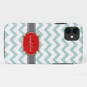 PixDezines-Farbton im Hintergrund/weiß Zickzack Case-Mate iPhone Hülle (Rückseite (Horizontal))