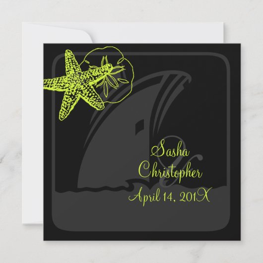 PixDezines-Farbton/Starfish/Beach+Cruise Schiff Einladung (Vorderseite)