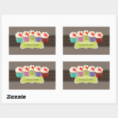 PixDezines-Farbtöne, Gelee-Bohnenkuchen Rechteckiger Aufkleber (Blatt)