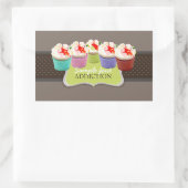 PixDezines-Farbtöne, Gelee-Bohnenkuchen Rechteckiger Aufkleber (Tasche)