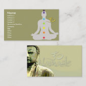 PixDezines-Farbtöne, Meditation und Symbol Visitenkarte (Vorne/Hinten)