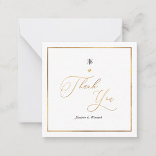 PixDezines Faux Gold Klassische Dankeskarte Mitteilungskarte