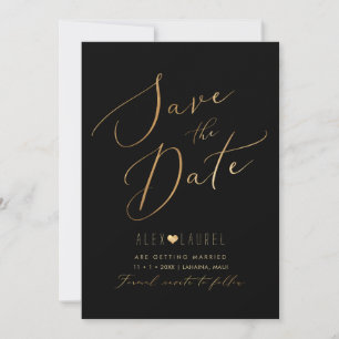 PixDezines Faux-Gold Save-the-Date-Karte Einladung