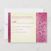 PixDezines Fidora Damask RSVP-Karten RSVP Karte (Rückseite)