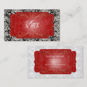 PixDezines Fidora Vintag Damask Visitenkarte (Vorne/Hinten)