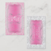 PixDezines Fidora Vintag Damask Visitenkarte (Vorne/Hinten)