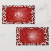 PixDezines Fidora Vintag Damask Visitenkarte (Vorne/Hinten)