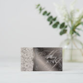 PixDezines Fidora Vintag Damask Visitenkarte (Stehend Vorderseite)