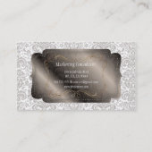 PixDezines Fidora Vintag Damask Visitenkarte (Rückseite)