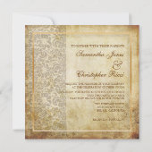 PixDezines Fidora, Vintage Damaskus Einladung (Rückseite)