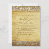 PixDezines Fidora, Vintage Damaskus Einladung (Rückseite)