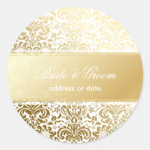 PixDezines Fidora Vintage Damast/DIY Hintergrund Runder Aufkleber