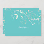 PixDezines filigrane Wirbel/dunkle Hintergrundfarb Einladung (Vorne/Hinten)