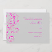 PixDezines-filigrane Wirbel/Farbton Einladung (Rückseite)