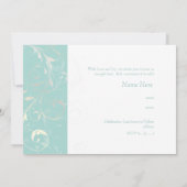 PixDezines filigrane Wirbel/Farbtöne, blau Einladung (Rückseite)