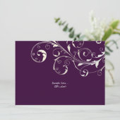 PixDezines filigrane Wirbel/Farbtöne, Pflaume Einladung (Stehend Vorderseite)