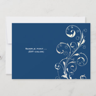 PixDezines-filigrane Wirbel/Graufarben, Marine Einladung