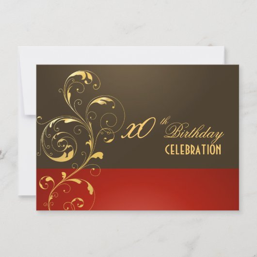 PixDezines filigree DIY-Ereignis/Geburtstag Einladung (Vorderseite)