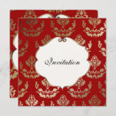 PixDezines Firenze Damask Einladung (Vorne/Hinten)