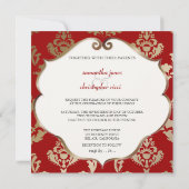 PixDezines Firenze Damask Einladung (Rückseite)