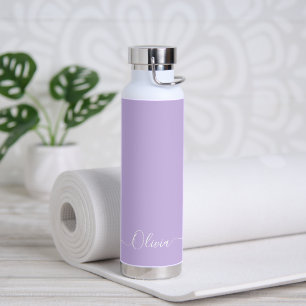 PixDezines Flieder Lila DIY-Farbmonogramm Trinkflasche