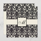 PixDezines Flora Damask/DIY Hintergrundfarbe! Einladung (Vorne/Hinten)