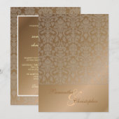 PixDezines Flora Damask Hochzeit Einladungen (Vorne/Hinten)