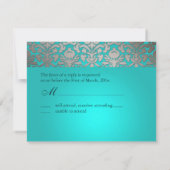 PixDezines Flora Damask, RSVPs für 12x18 Einladung (Rückseite)