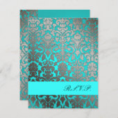 PixDezines Flora Damask, RSVPs für 12x18 Einladung (Vorne/Hinten)