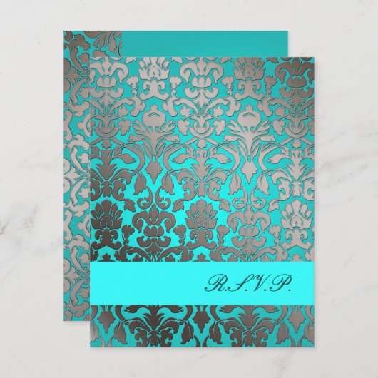 PixDezines Flora Damask, RSVPs für 12x18 Einladung (Vorne/Hinten)