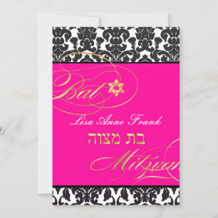 PixDezines Flora Damast, Bat Mitzwa/ DIY Farbe Einladung