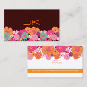 PixDezines Floral ~ Alegre Visitenkarte (Vorne/Hinten)