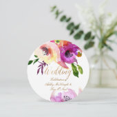 PixDezines Floral/Aquarell/Rose Einladung (Stehend Vorderseite)