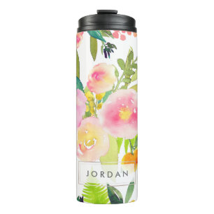 PixDezines Floral/Aquarell/Spring Bouquet Thermosbecher