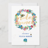 PixDezines Floral Bridal Brunch/DIY Hintergrund Einladung (Vorderseite)