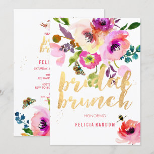 PixDezines Floral Wasserfarbe Bridal Brunch/DIY Einladung