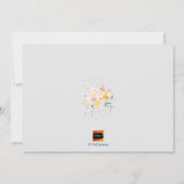 PixDezines Floral Wasserfarbe Mitzvah, Blütencreme Einladung (Rückseite)