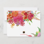 PixDezines Floral Wasserfarbe/Peonies/rett unser D Save The Date (Rückseite)