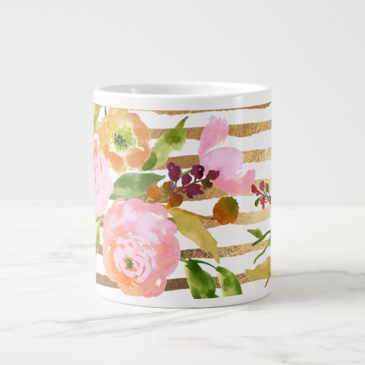 PixDezines floral/wasserfarbe/ranunculus Jumbo-Tasse (Vorderseite)