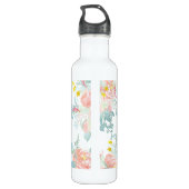 PixDezines Floral/Wasserfarbe/Ranunculus Trinkflasche (Rückseite)