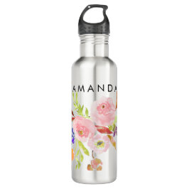 PixDezines Floral/Wasserfarbe/Ranunculus Trinkflasche