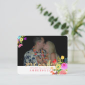 PixDezines Floral Wasserfarbe/Rett unseres Datums Save The Date (Stehend Vorderseite)