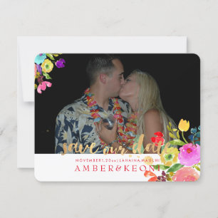 PixDezines Floral Wasserfarbe/Rett unseres Datums Save The Date