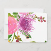 PixDezines Floral Wasserfarbe/Rett unseres Datums Save The Date (Rückseite)