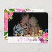 PixDezines Floral Wasserfarbe/Rett unseres Datums Save The Date (Vorne/Hinten)