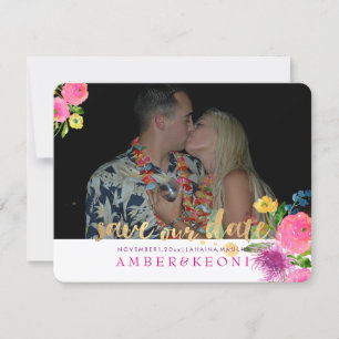 PixDezines Floral Wasserfarbe/Rett unseres Datums Save The Date