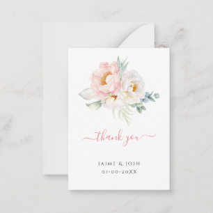 PixDezines Floral Wasserfarbe Rosa Peonies Mitteilungskarte
