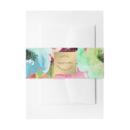 PixDezines Floral/Wasserfarbe/Rose Einladungsbanderole