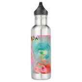 PixDezines Floral/Wasserfarbe/Rose Trinkflasche (Rechts)