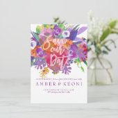 PixDezines Floral Wasserfarbe Save the Date (Stehend Vorderseite)